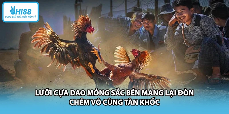 Lưỡi cựa dao mỏng sắc bén mang lại đòn chém vô cùng tàn khốc