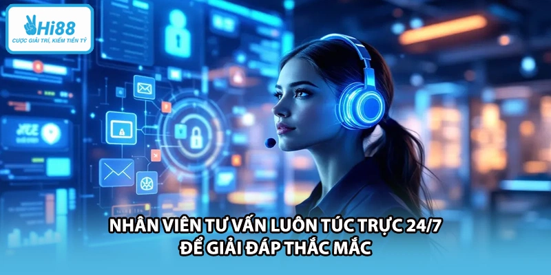 Nhân viên tư vấn luôn túc trực 24/7 để giải đáp thắc mắc